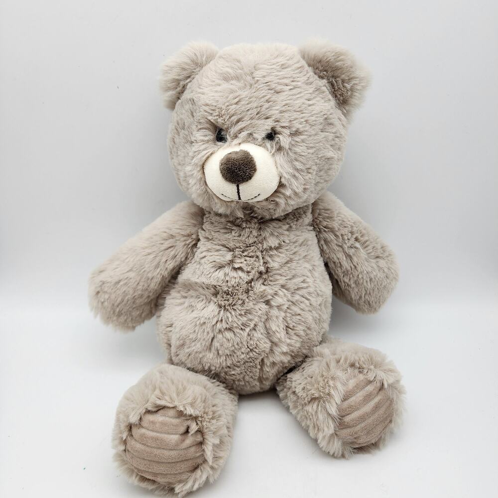 Spark Create Imagine Beige Bear Rattle Plush 16" Beanie Rib Feet Walmart 2024